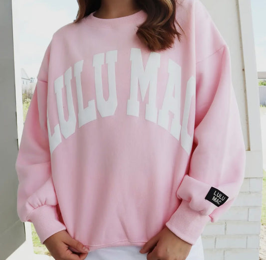 LuluMac Sweatshirt Pink/White