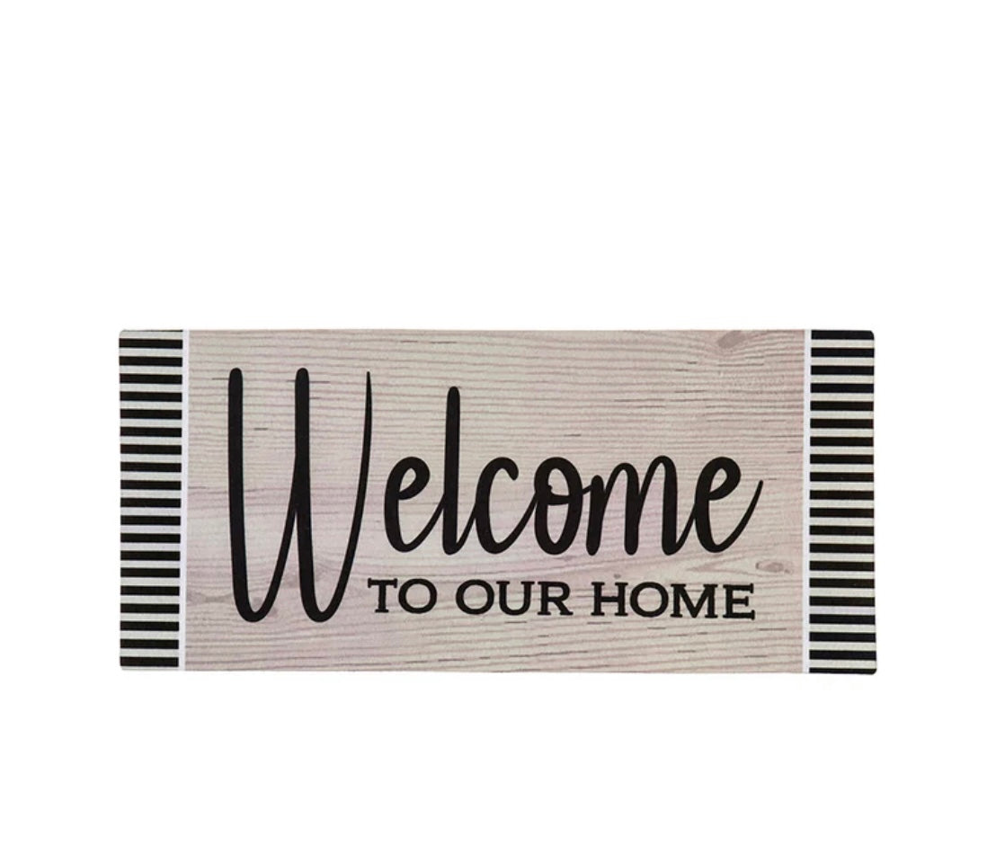 Sassafras Wood Grain Welcome Switch Mat