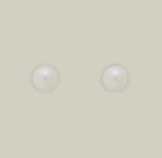 LAST PAIR Pearl Ball Studs