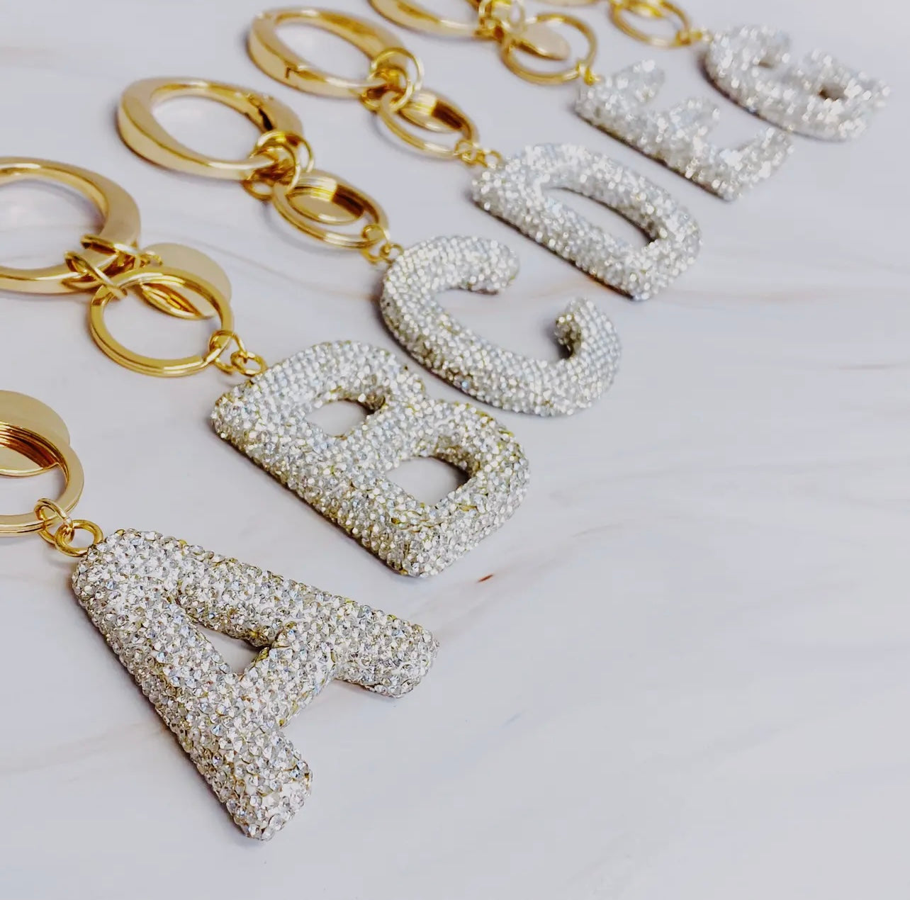 It Girl Glam Initial Keychain