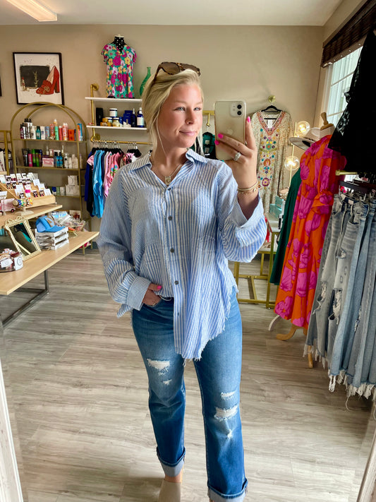 Emerald Isle Button Up Top