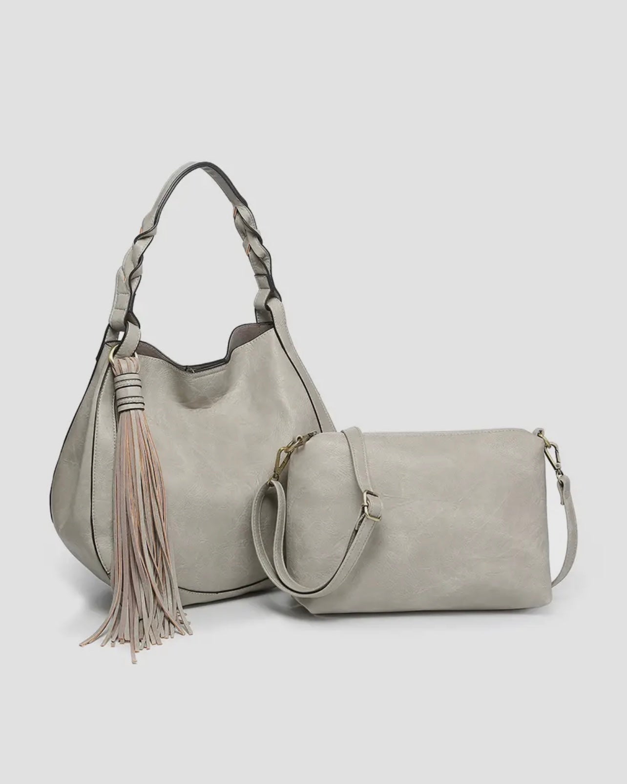 Eloise Large Tassel Hobo w/ Braided Handle