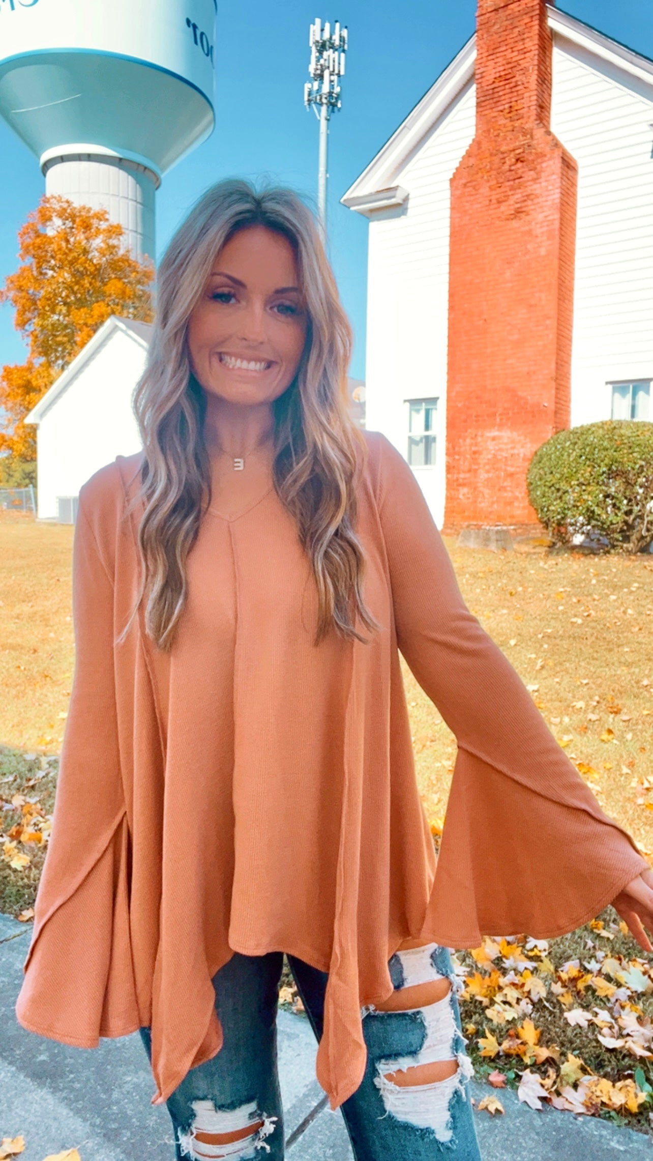 Golden Hour Long Bell Sleeve Top