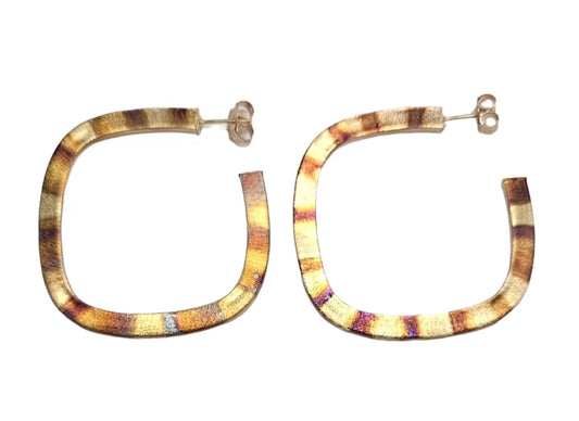 Sheila Fajl Burnished Square Elisa Hoops