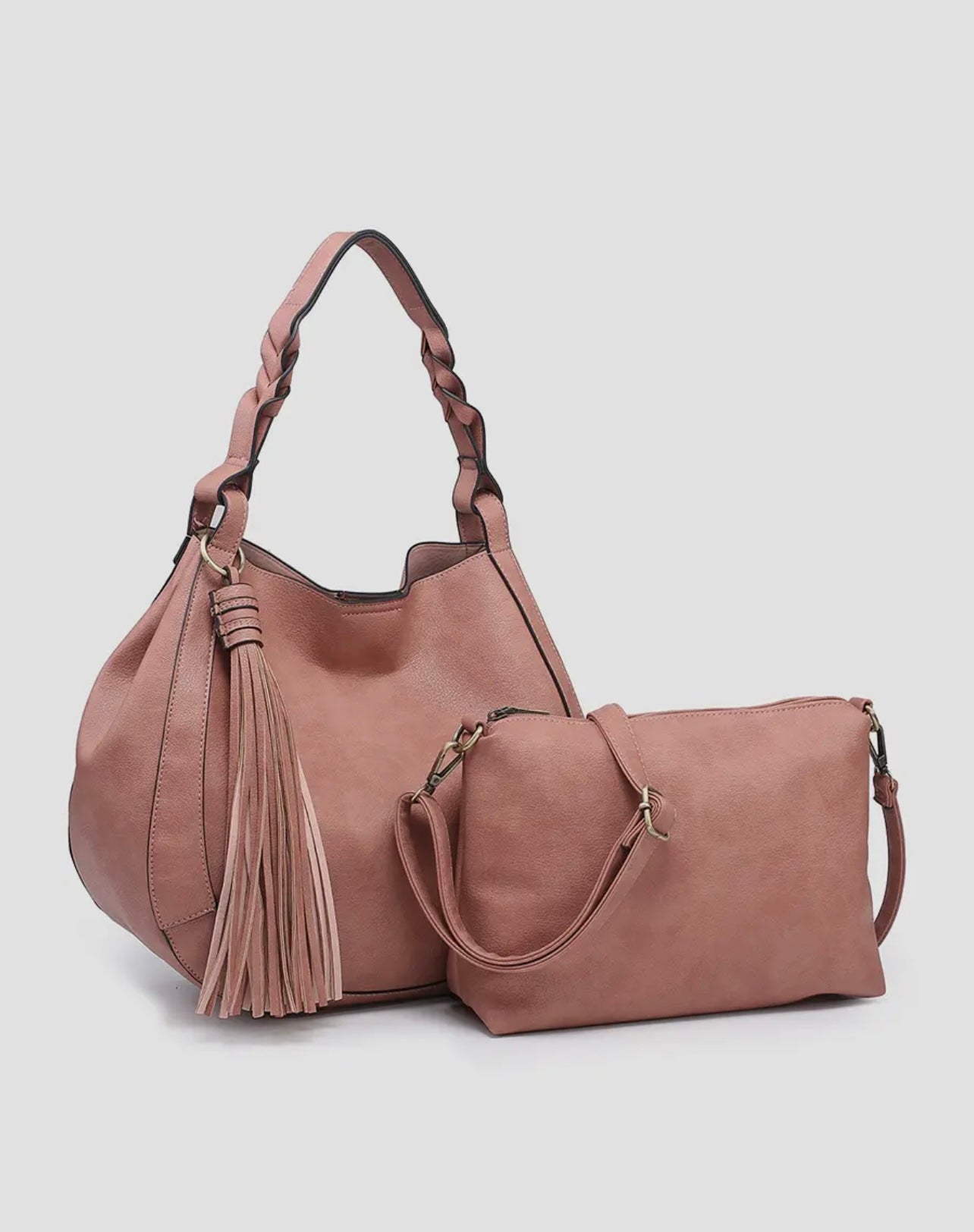 Eloise Large Tassel Hobo w/ Braided Handle