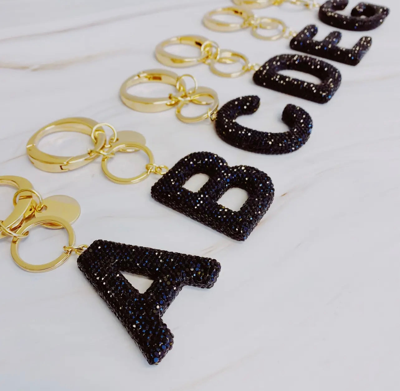 It Girl Glam Initial Keychain