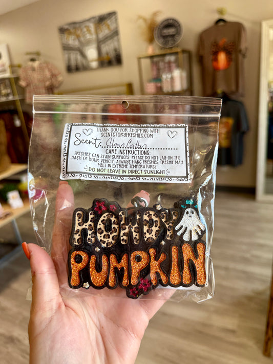 Howdy Pumpkin Freshie