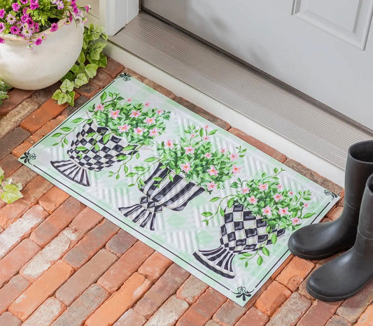Spring Topiary Embossed Mat