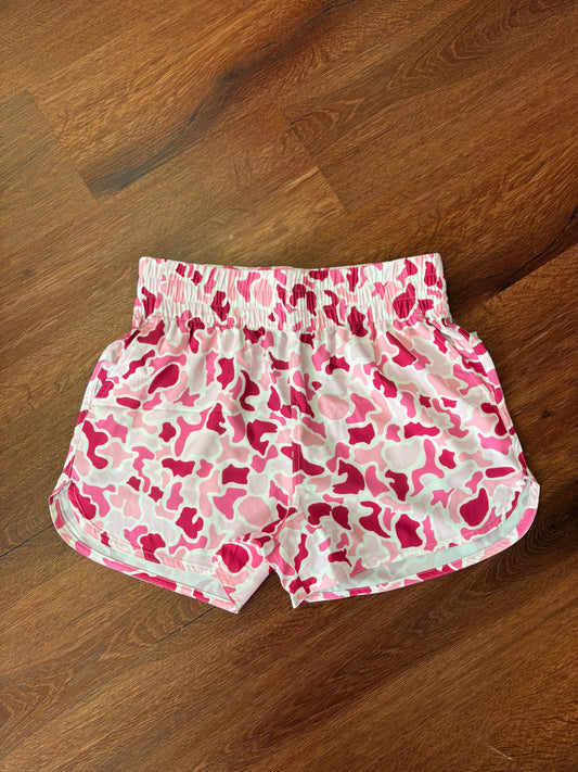 Local Girl High Waisted Volley Shorts- Localflage Pink