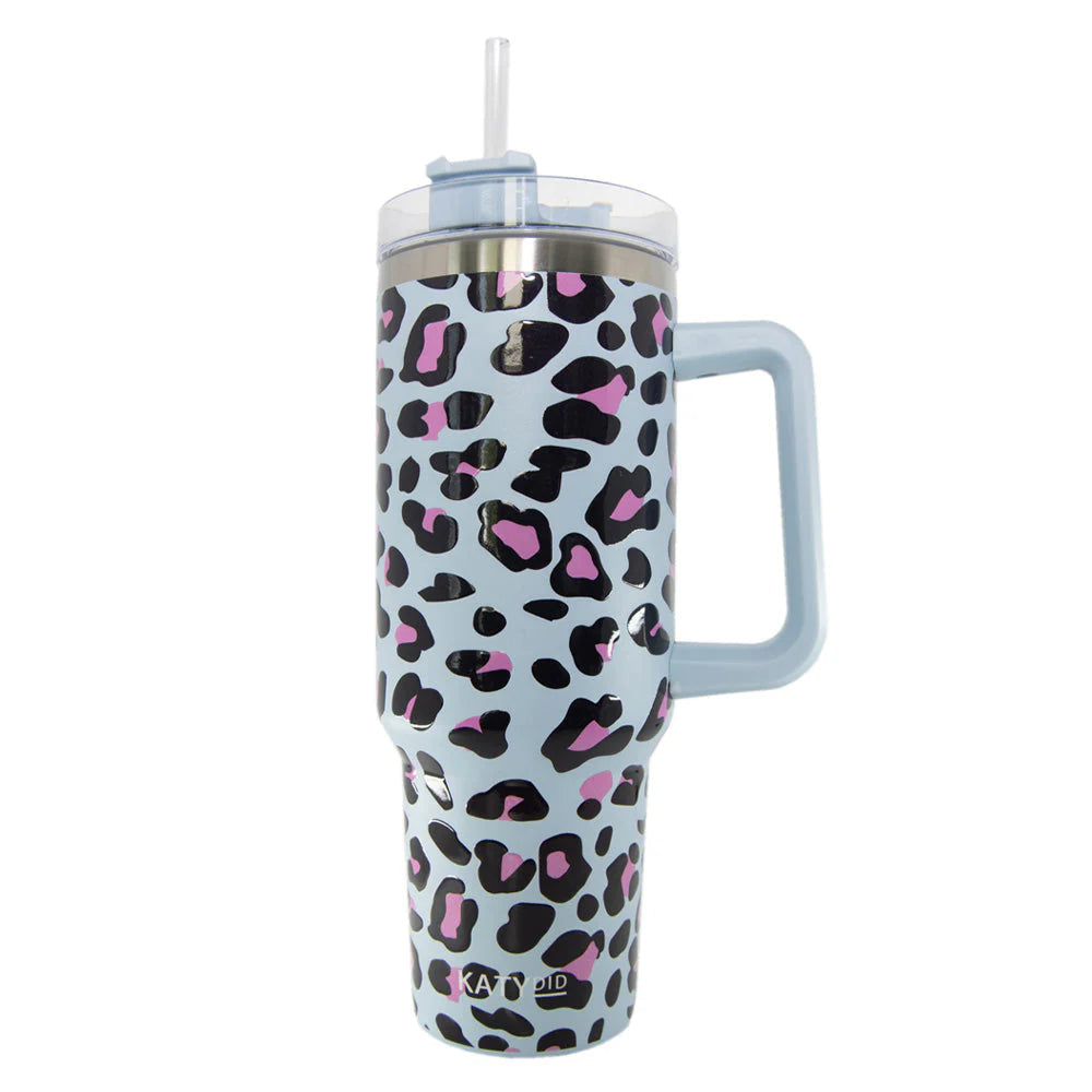 Katydid Blue Cheetah Tumbler